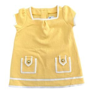 Janie & Jack Yellow 60s inspired Sheath Dress. 12-18 months. Excellent Condition
